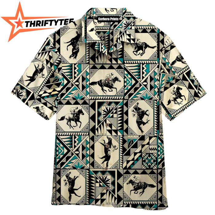 Kentucky Derby Horse Racing Native Pattern Hawaiian Shirt