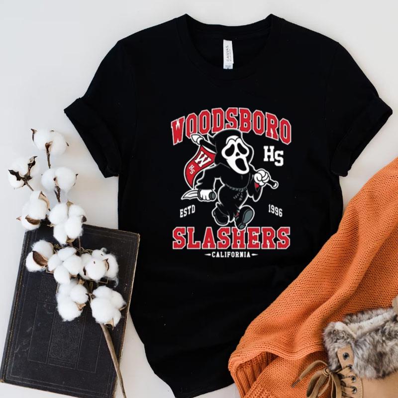Woodsboro High School Mascot Vintage Distressed Horror College Mascot Unisex Shirts